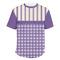 Purple Gingham & Stripe Men's Crew Neck T Shirt Medium - Main
