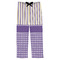 Purple Gingham & Stripe Mens Pajama Pants - Flat