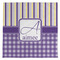 Purple Gingham & Stripe Microfiber Dish Rag - APPROVAL