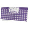 Purple Gingham & Stripe Microfiber Dish Rag - FOLDED (half)