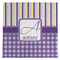 Purple Gingham & Stripe Microfiber Dish Towel (Personalized)