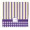 Purple Gingham & Stripe Microfiber Dish Rag - Front/Approval