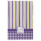 Purple Gingham & Stripe Microfiber Dish Towel - APPROVAL