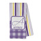 Purple Gingham & Stripe Kitchen Towel - Microfiber (Personalized)