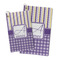 Purple Gingham & Stripe Microfiber Golf Towel - PARENT/MAIN