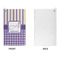 Purple Gingham & Stripe Microfiber Golf Towels - APPROVAL