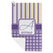 Purple Gingham & Stripe Microfiber Golf Towels - FOLD