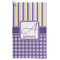 Purple Gingham & Stripe Microfiber Golf Towels - FRONT