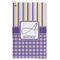Purple Gingham & Stripe Microfiber Golf Towel (Personalized)