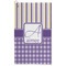 Purple Gingham & Stripe Microfiber Golf Towel (Personalized)