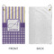 Purple Gingham & Stripe Microfiber Golf Towels - Small - APPROVAL