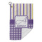 Purple Gingham & Stripe Microfiber Golf Towels Small - FRONT FOLDED