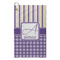 Purple Gingham & Stripe Microfiber Golf Towels - Small - FRONT