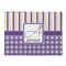 Purple Gingham & Stripe Microfiber Screen Cleaner - Front
