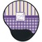 Purple Gingham & Stripe Mouse Pad with Wrist Support - Main