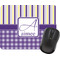 Purple Gingham & Stripe Rectangular Mouse Pad
