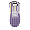 Purple Gingham & Stripe Neoprene Oven Mitt - Single w/ Name and Initial