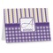 Purple Gingham & Stripe Note Card - Main