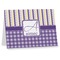 Purple Gingham & Stripe Note cards (Personalized)