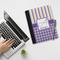 Purple Gingham & Stripe Notebook Padfolio - LIFESTYLE (large)