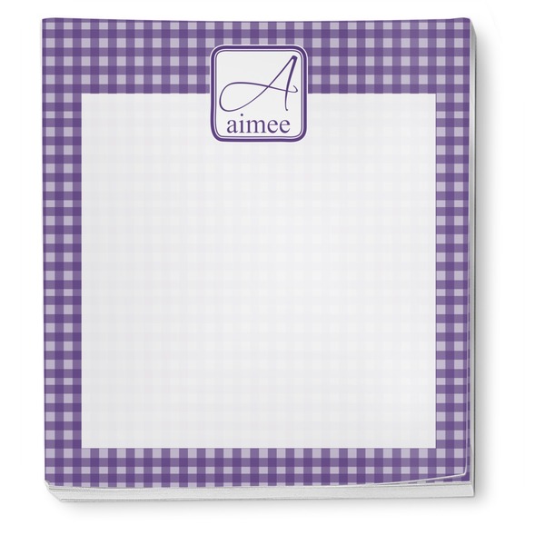 Purple Gingham & Stripe Notepad - Apvl