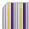Purple Gingham & Stripe Octagon Placemat - Single front (DETAIL)