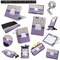 Purple Gingham & Stripe Office & Desk Accessories