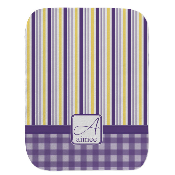 Purple Gingham & Stripe Old Burp Flat