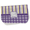 Purple Gingham & Stripe Burp Cloth - Fleece w/ Name and Initial