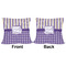 Purple Gingham & Stripe Outdoor Pillow - 16x16