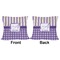 Purple Gingham & Stripe Outdoor Pillow - 18x18