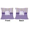 Purple Gingham & Stripe Outdoor Pillow - 20x20