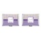 Purple Gingham & Stripe  Outdoor Rectangular Throw Pillow (Front and Back)