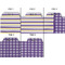Purple Gingham & Stripe Page Dividers - Set of 5 - Approval