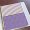 Purple Gingham & Stripe Page Dividers - Set of 5 - In Context