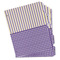 Purple Gingham & Stripe Page Dividers - Set of 5 - Main/Front