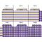 Purple Gingham & Stripe Page Dividers - Set of 6 - Approval