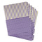 Purple Gingham & Stripe Page Dividers - Set of 6 - Main/Front