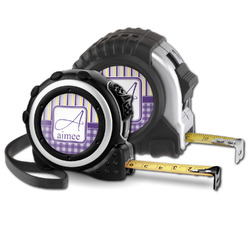 Purple Gingham & Stripe Tape Measure (Personalized)