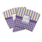 Purple Gingham & Stripe Party Cup Sleeves - PARENT MAIN