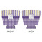 Purple Gingham & Stripe Party Cup Sleeves - with bottom - APPROVAL