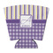 Purple Gingham & Stripe Party Cup Sleeves - with bottom - FRONT