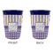 Purple Gingham & Stripe Party Cup Sleeves - without bottom - Approval