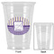 Purple Gingham & Stripe Party Cups - 16oz - Approval