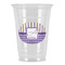Purple Gingham & Stripe Party Cups - 16oz - Front/Main