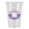 Purple Gingham & Stripe Party Cups - 16oz (Personalized)