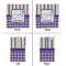 Purple Gingham & Stripe Party Favor Gift Bag - Gloss - Approval