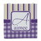 Purple Gingham & Stripe Party Favor Gift Bag - Gloss - Front
