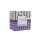 Purple Gingham & Stripe Party Favor Gift Bags - Gloss (Personalized)