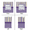 Purple Gingham & Stripe Party Favor Gift Bag - Matte - Approval